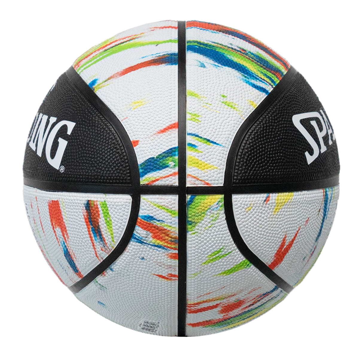 ลูกบาส SPALDING รุ่น MARBLE SERIES BLACK / WHITE ลูกบาสเกตบอลยาง, เบอร์ 7
