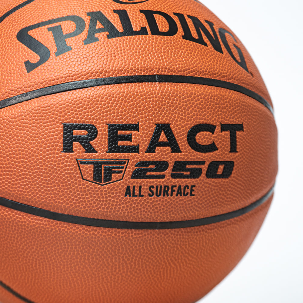 ลูกบาส SPALDING รุ่น REACT-250 ลูกบาสเกตบอล หนัง PU, เบอร์ 6