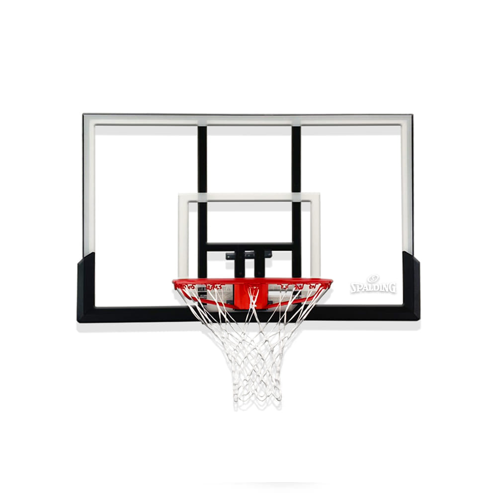 หน้าแป้นบาส SPALDING วัสดุอะคริลิคขนาด 50 นิ้ว พร้อมห่วงมาตรฐานการแข่งขัน แถมลูกบาสและที่สูบลม