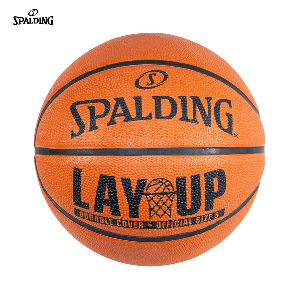 ลูกบาส SPALDING รุ่น LAY UP ลูกบาสเกตบอลยาง ไม่เเถมที่สูบลม เบอร์ 5_0