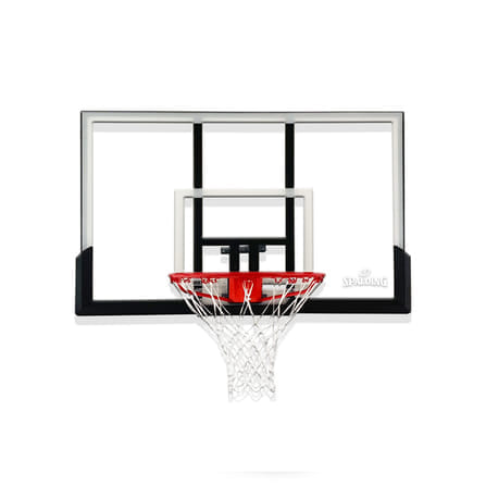 หน้าแป้นบาส SPALDING วัสดุอะคริลิคขนาด 50 นิ้ว พร้อมห่วงมาตรฐานการแข่งขัน แถมลูกบาสและที่สูบลม_0