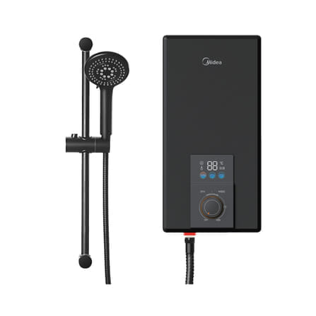 เครื่องทำน้ำอุ่น Midea  MWH-48EMBNTH(B)-BB 4800 วัตต์ สีดำ (ไม่รวมติดตั้ง)_0