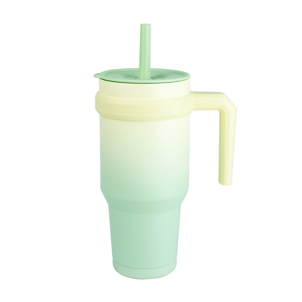 แก้วน้ำสุญญากาศ RRS มีหูจับ 1200 ML สีเขียวพาสเทล