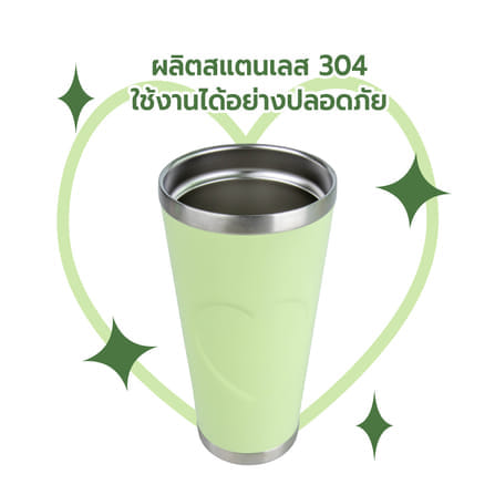 แก้วน้ำสุญญากาศ RRS 800 ML สีเขียวพาสเทล_2