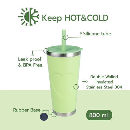 แก้วน้ำสุญญากาศ RRS 800 ML สีเขียวพาสเทล_4