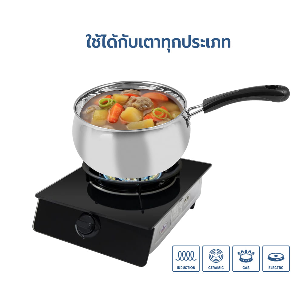 หม้อด้ามพร้อมฝาแก้ว 17 ซม. RRS KOREAN STYLE_2
