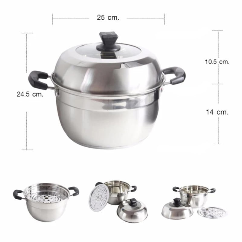 ชุดหม้อนึ่งพร้อมฝา RRS 25 ซม._4