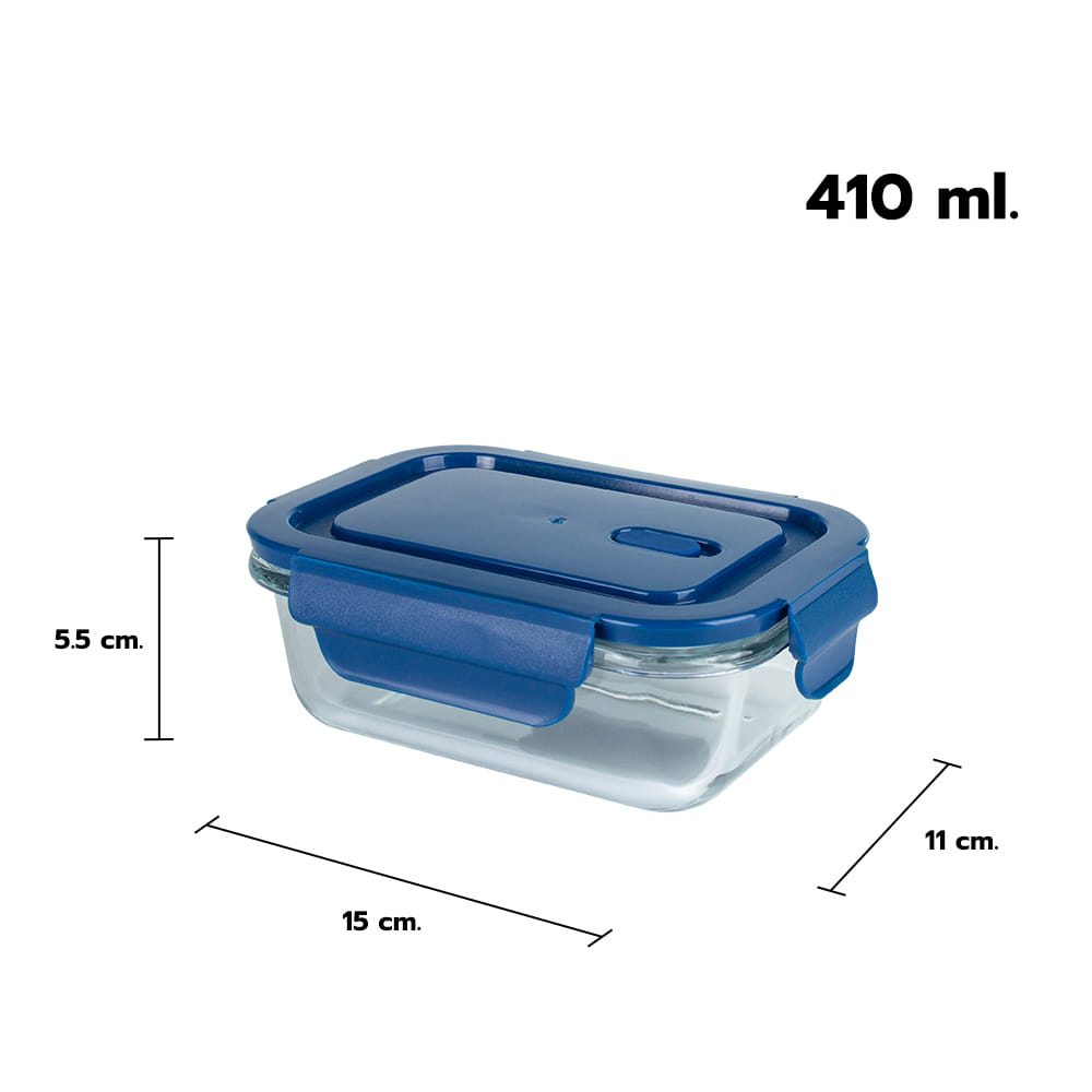 กล่องอาหารแก้ว RRS 410 มล. สีน้ำเงิน_5