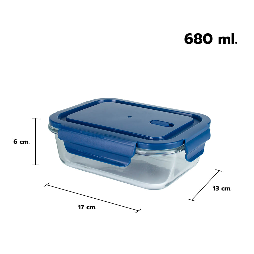 กล่องอาหารแก้ว RRS 680 มล. สีน้ำเงิน_5