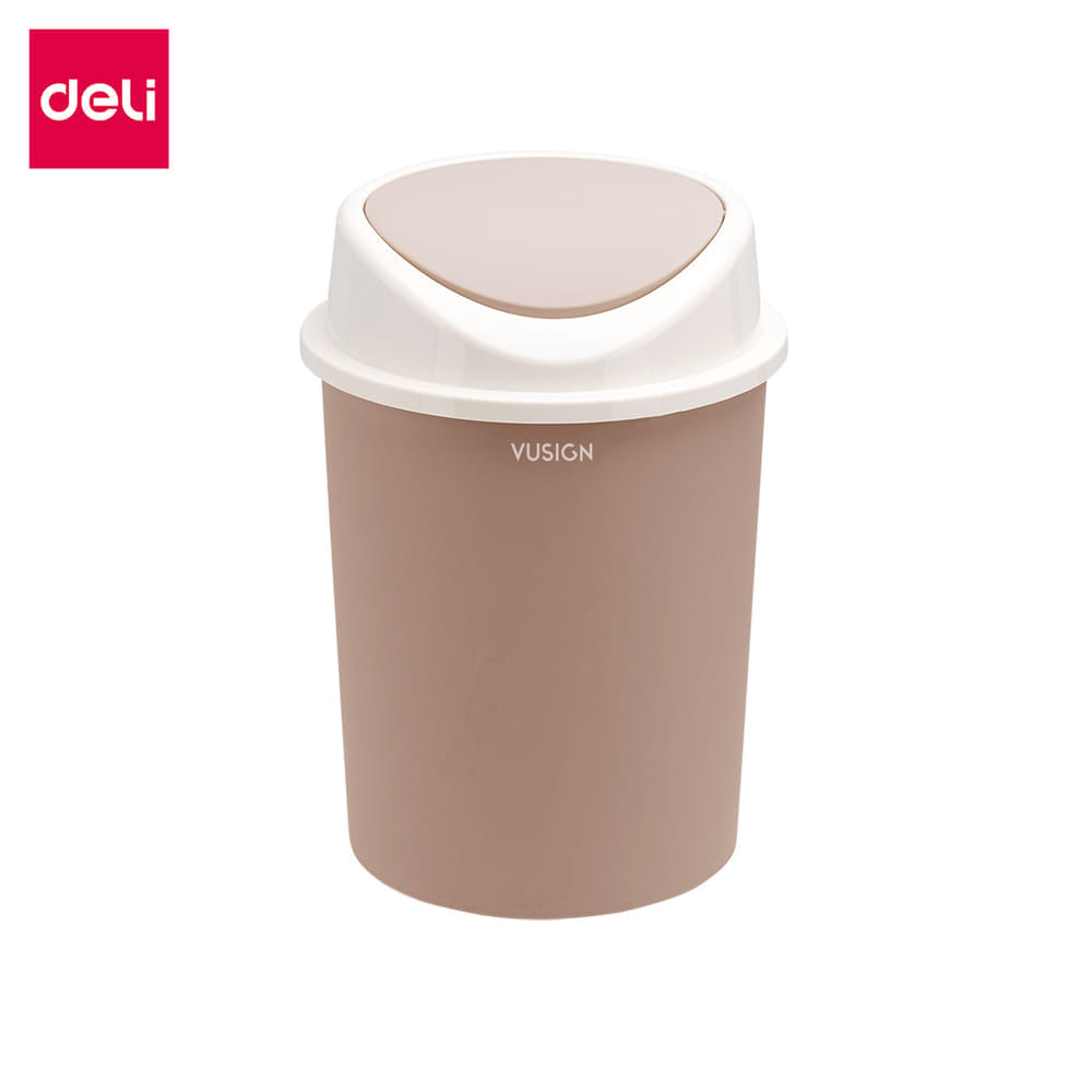 ถังขยะพลาสติกทรงกลม VUSIGN VS1107-PK-01 สีชมพู ขนาด 18.8X24.5 CM._0