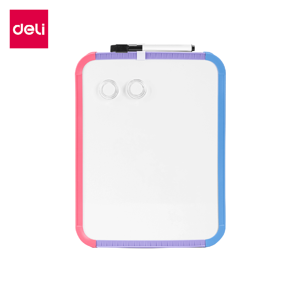 กระดานไวท์บอร์ดเด็ก DELI EV358-AS2-WH-01 ขนาด 30X23 ซม. สีชมพูเข้ม_0