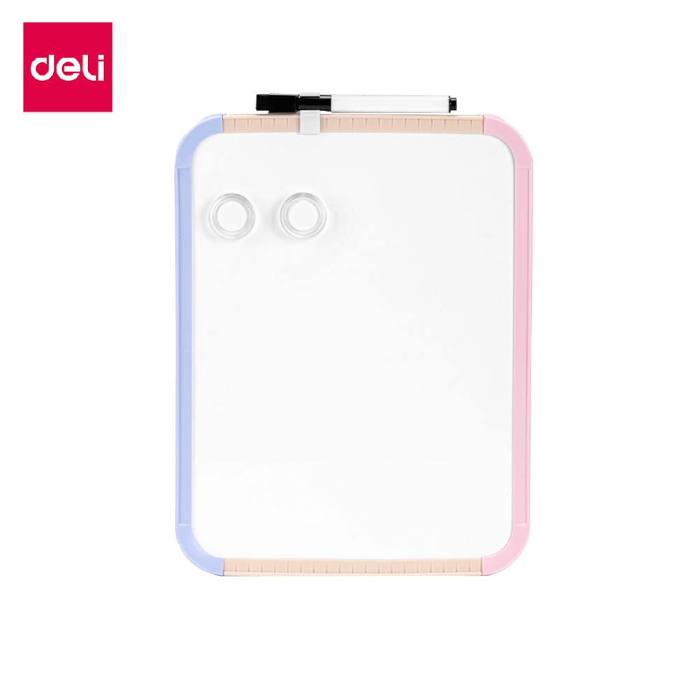 กระดานไวท์บอร์ดเด็ก DELI EV358-AS1-WH-01 ขนาด 30X23 ซม. สีชมพูอ่อน_0