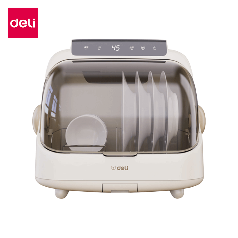 เครื่องอบจานไฟฟ้าพร้อมแสง UV DELI LD502-WH-01 20 ลิตร สีขาว