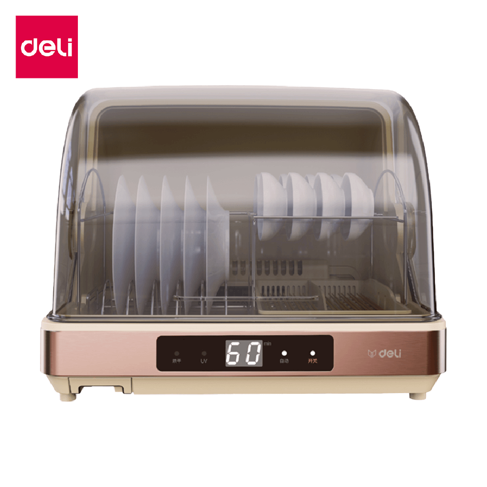 เครื่องอบจานไฟฟ้าพร้อมแสง UV DELI LD503-WH-01 30 ลิตร สีขาว_0