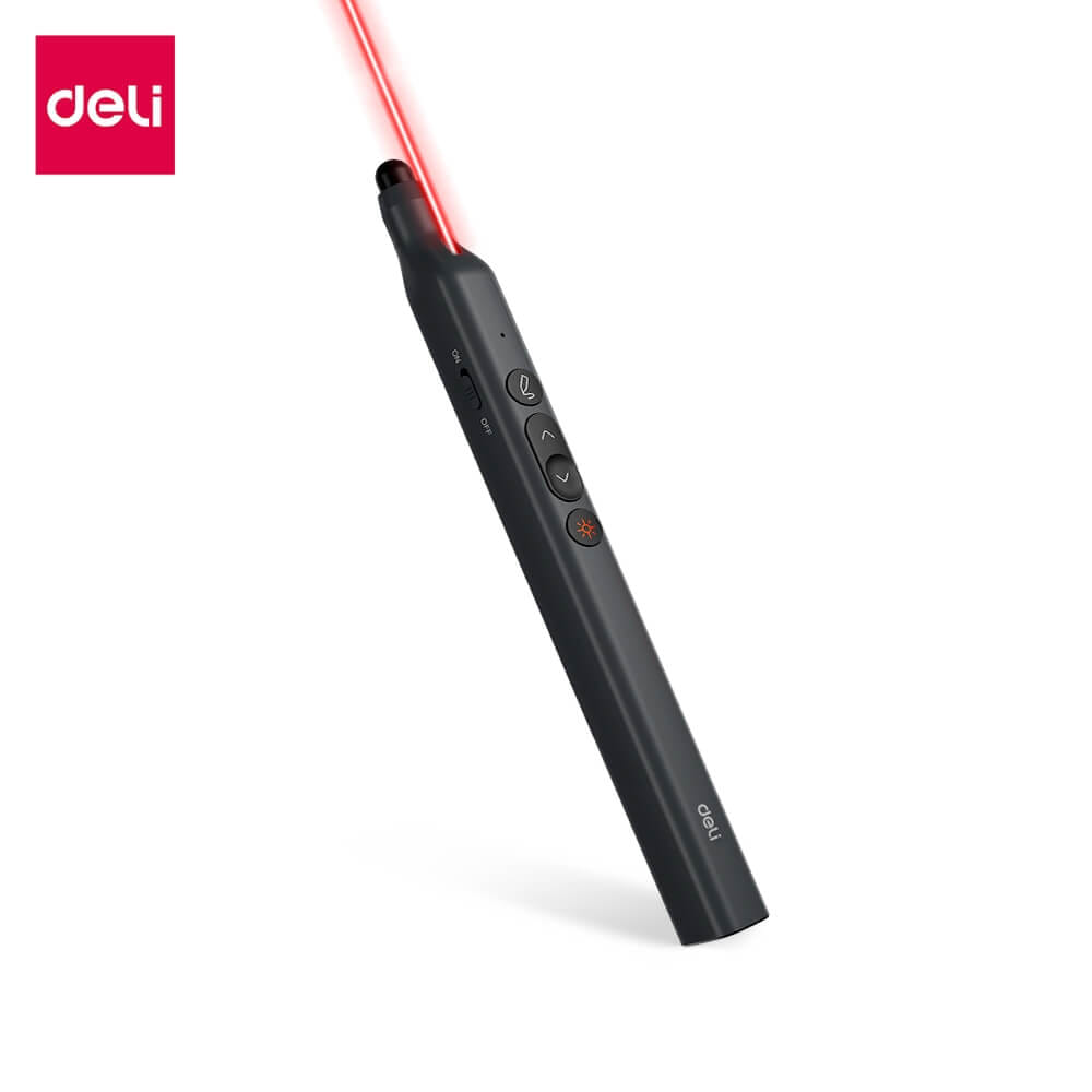 เลเซอร์พอยเตอร์ DELI ES003-BK-01 เลเซอร์สีแดง สีดำ