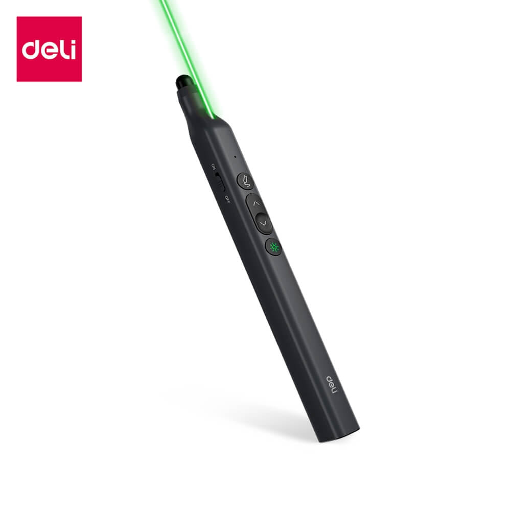 เลเซอร์พอยเตอร์ DELI ES003-G-BK-01 เลเซอร์สีเขียว สีดำ