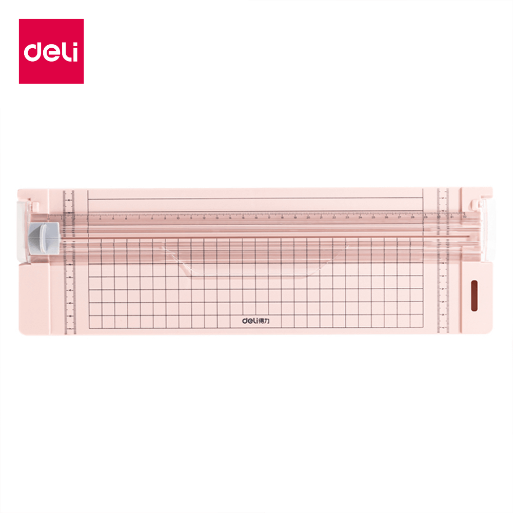 แท่นตัดกระดาษ DELI 14251-LRD-01 สีชมพู (สำหรับกระดาษ A4 )