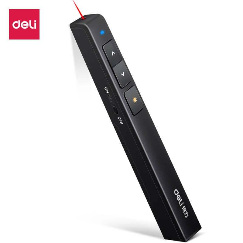 เลเซอร์พอยเตอร์ DELI 2802-BK-01 สีดำ แสงเลเซอร์สีแดง_0