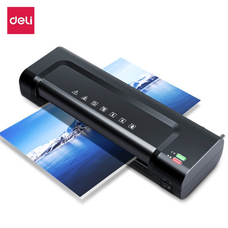 เครื่องเคลือบเอกสาร DELI 14375-BK-01 รองรับเอกสารขนาด A4 สีดำ
