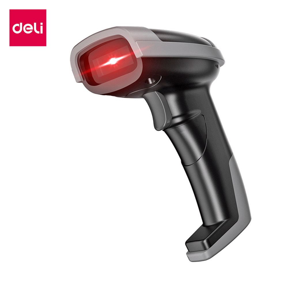 เครื่องสแกนบาร์โค้ด DELI ES216W-01 ไร้สาย 2.4G สีดำ