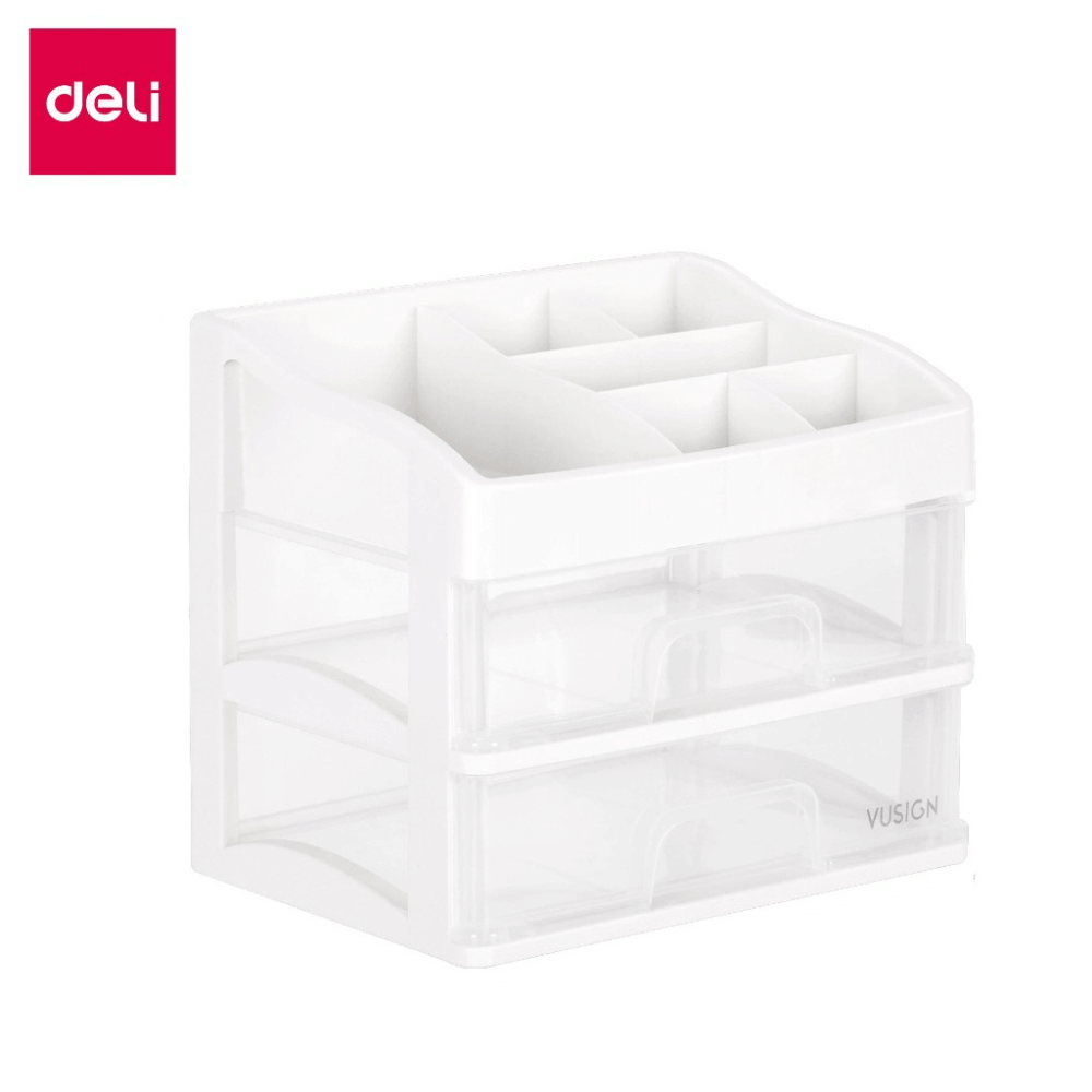 ชั้นวางเครื่องสำอางค์ DELI VS560-WH-01 2 ชั้น 22X16X19 ซม.