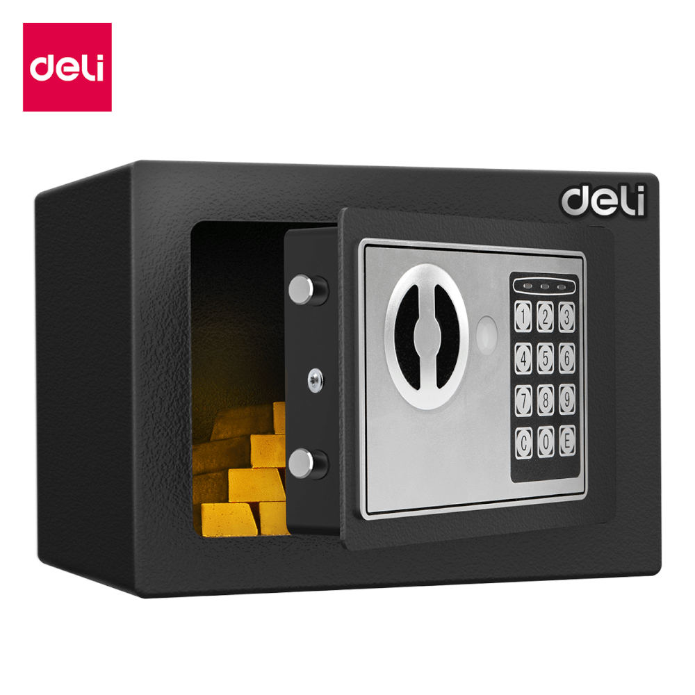 ตู้เซฟนิรภัย DELI ET510-BK-01 ขนาด 17X23X17 CM 3KG สีดำ