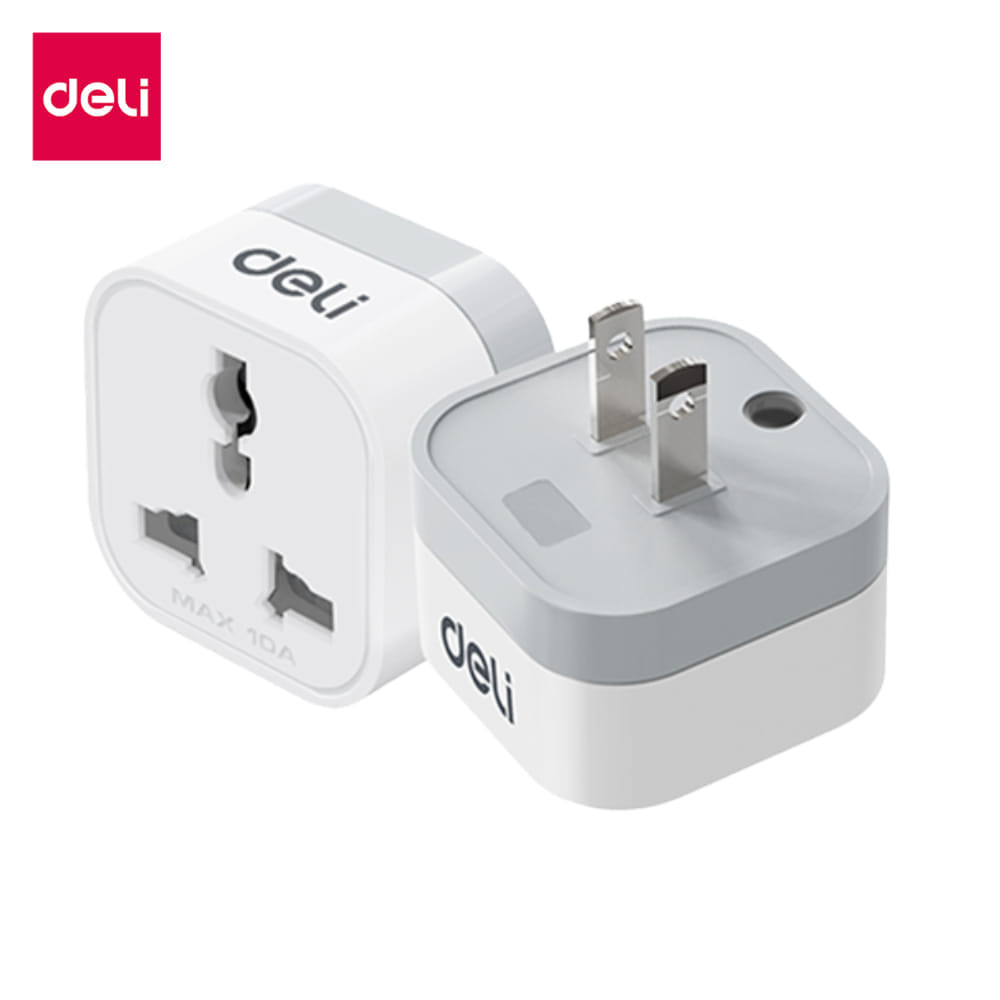 ปลั๊กอแดปเตอร์ DELI ET738US-WH-01 มาตรฐานอเมริกา