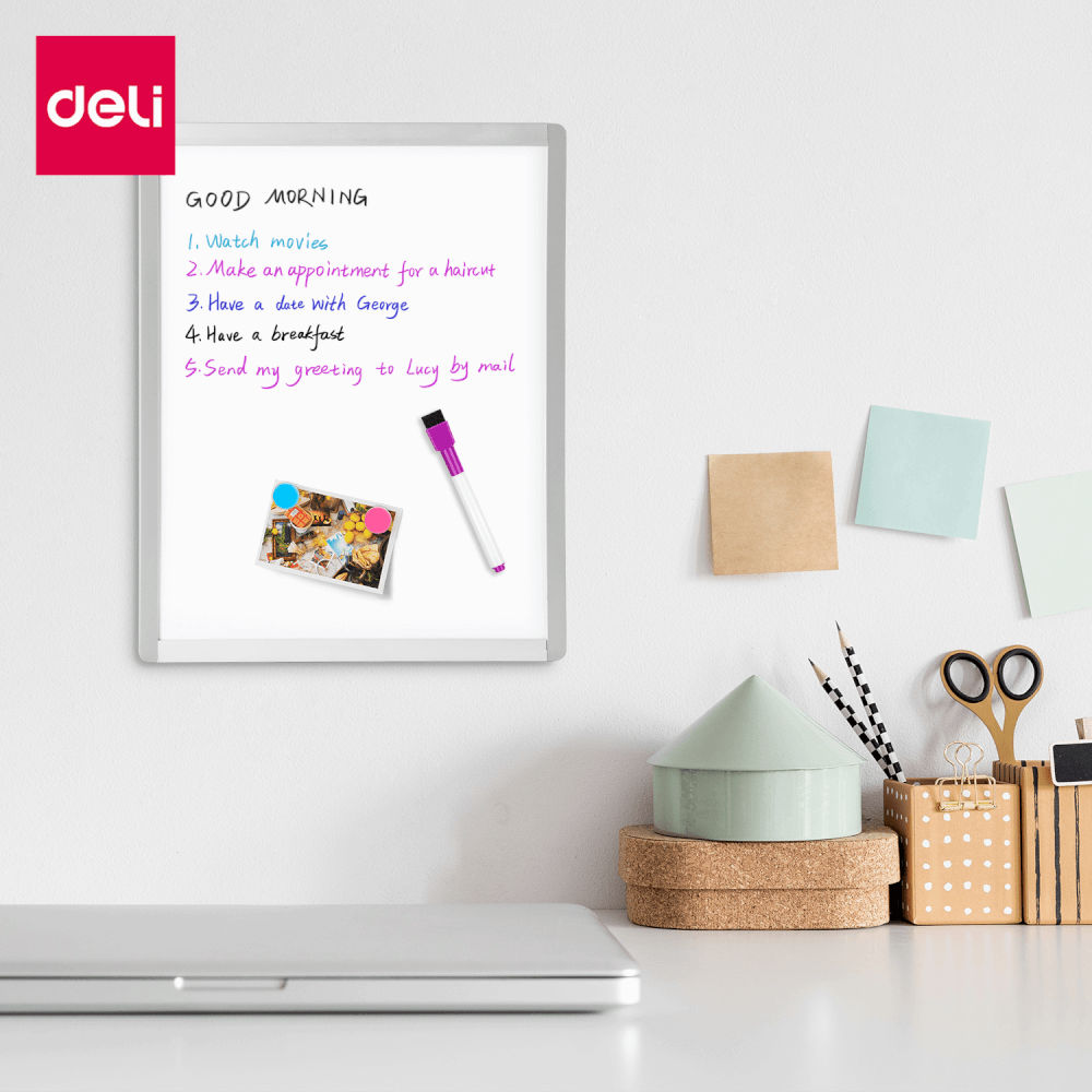 กระดานไวท์บอร์ดเด็ก DELI VS009C-WH-01 แพ็ค 2ชิ้น_1
