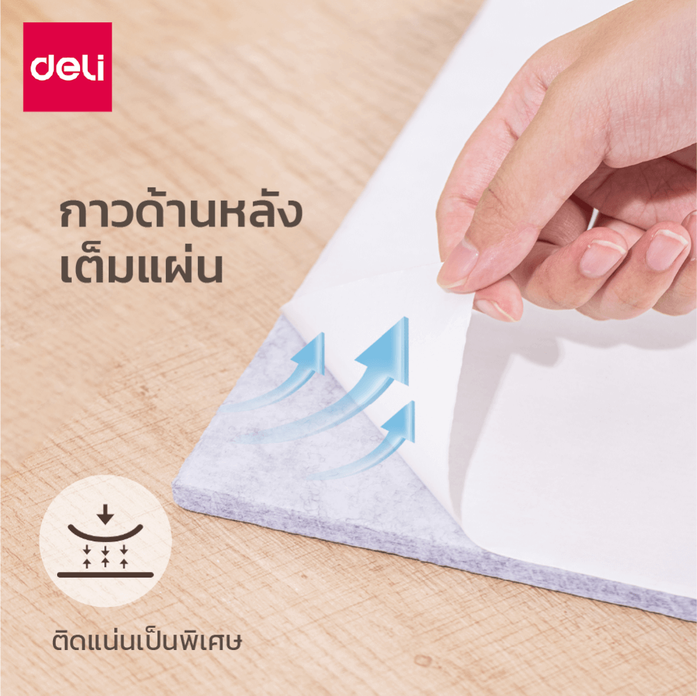 กระดานสักหลาด DELI EV351-DG-GR-01 สีเทาเข้ม_1