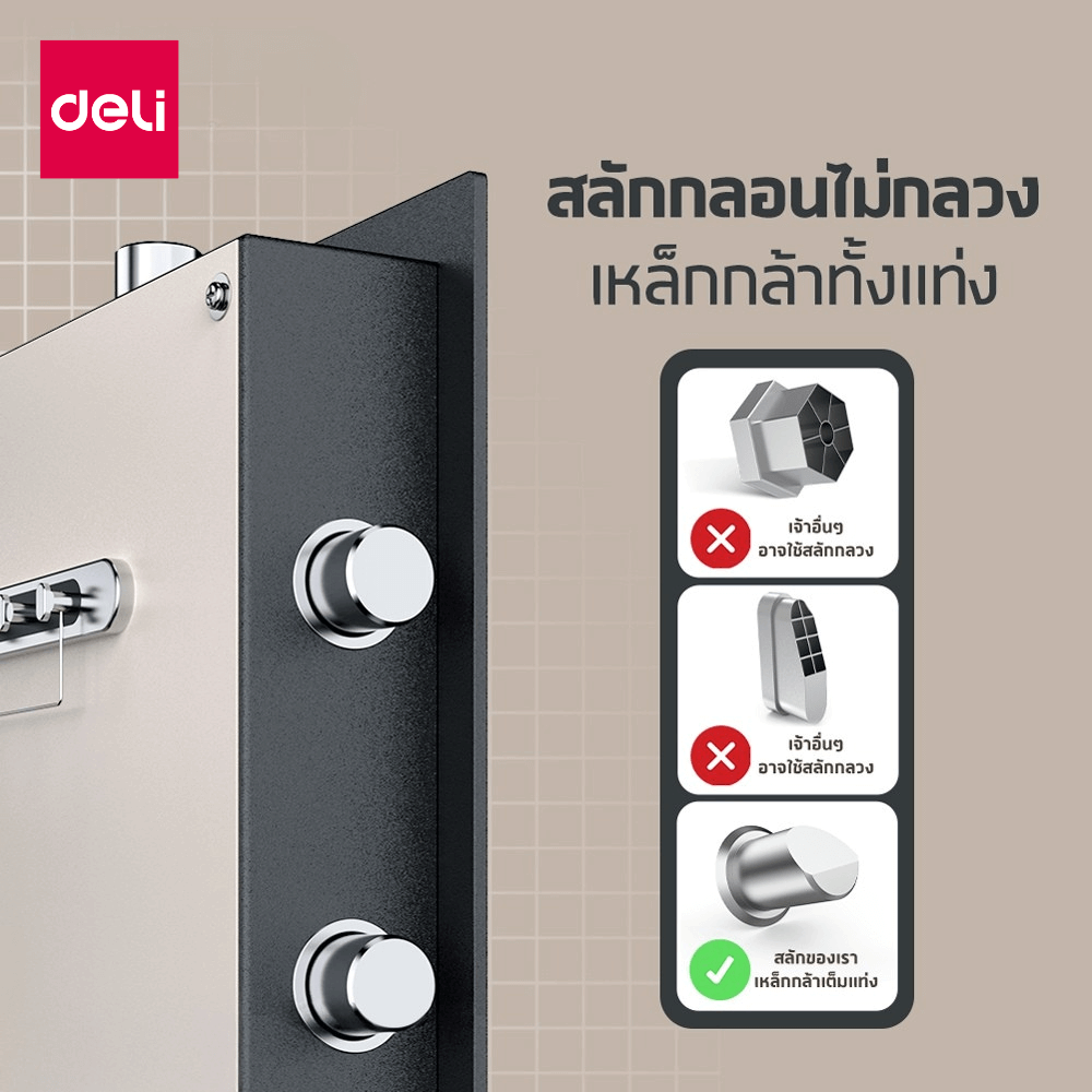 ตู้เซฟนิรภัย DELI ET553-BK-01 ขนาด 42X48X80 ซม 40กก สีดำ