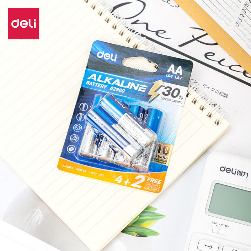 ถ่านอัลคาไลน์ AA DELI E82900-BL-01 6 ก้อน