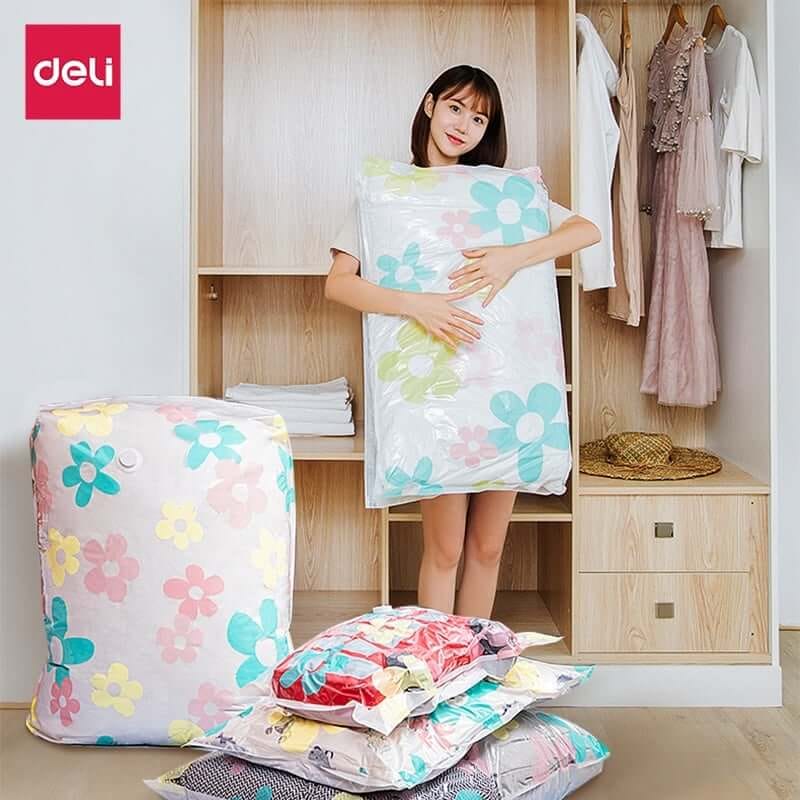 ถุงสูญญากาศ DELI VS584-MC-01 40X60 ซม. ลายดอกไม้_1