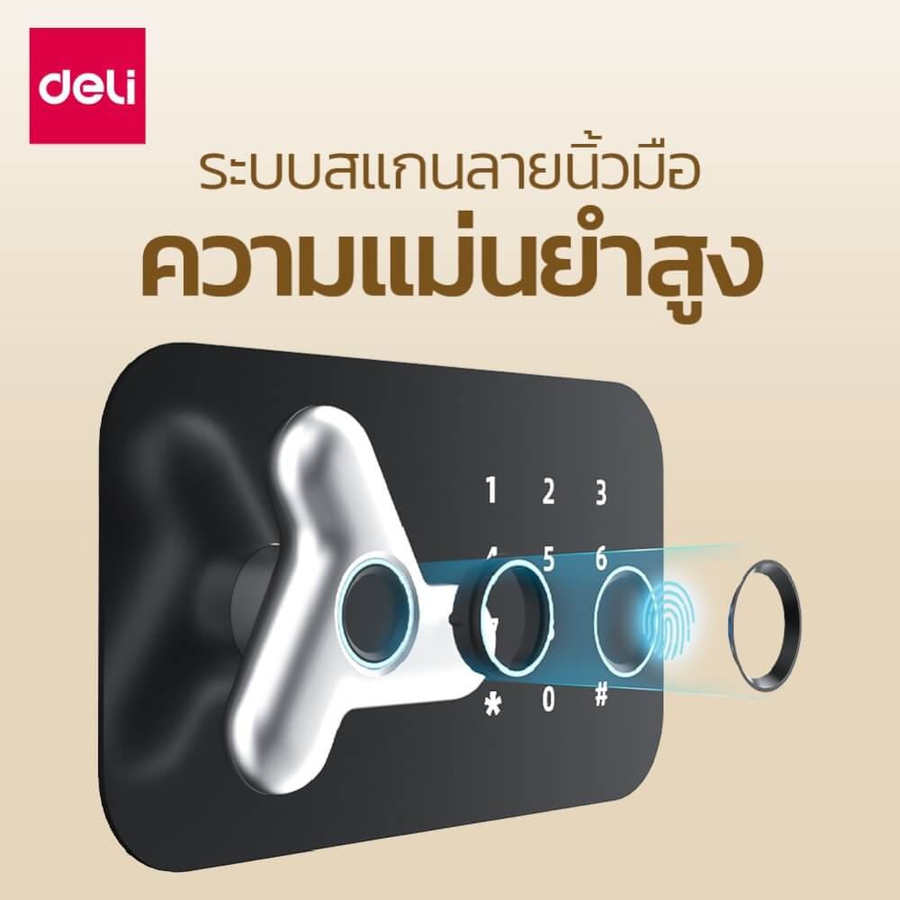 ตู้เซฟนิรภัย 4 สลัก DELI AE652-WH-01 สีขาว_2