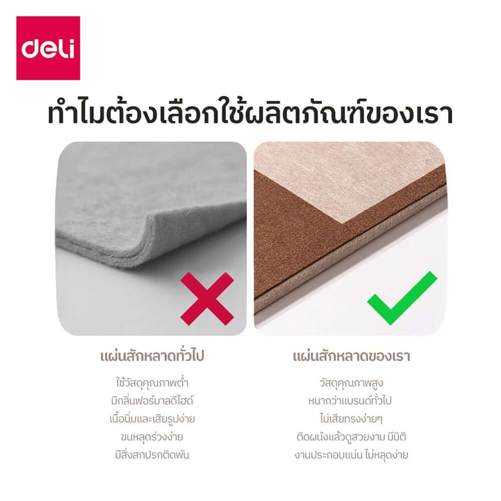 กระดานปักหมุด DELI MQ151-BR-01 60×80 ซม_2