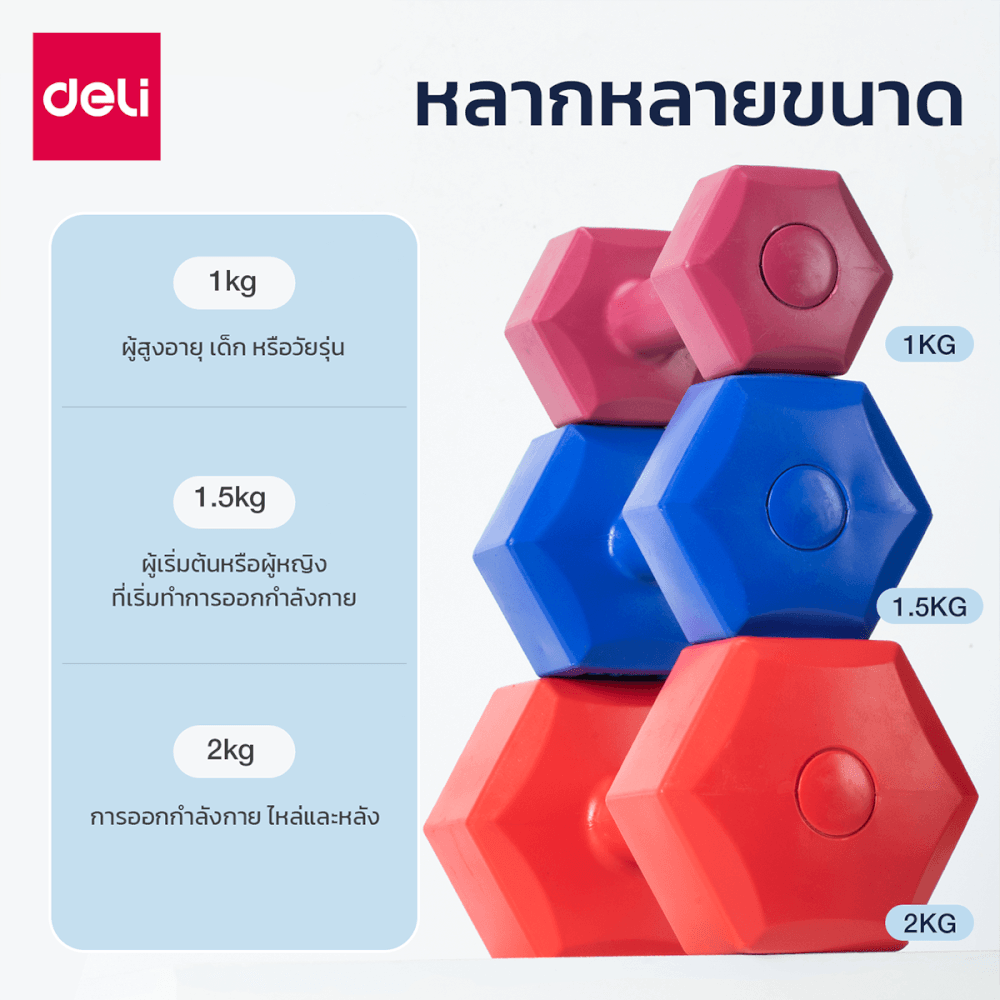 ดัมเบล AGNITE ER086-RD-01 3 กก. สีแดง_2