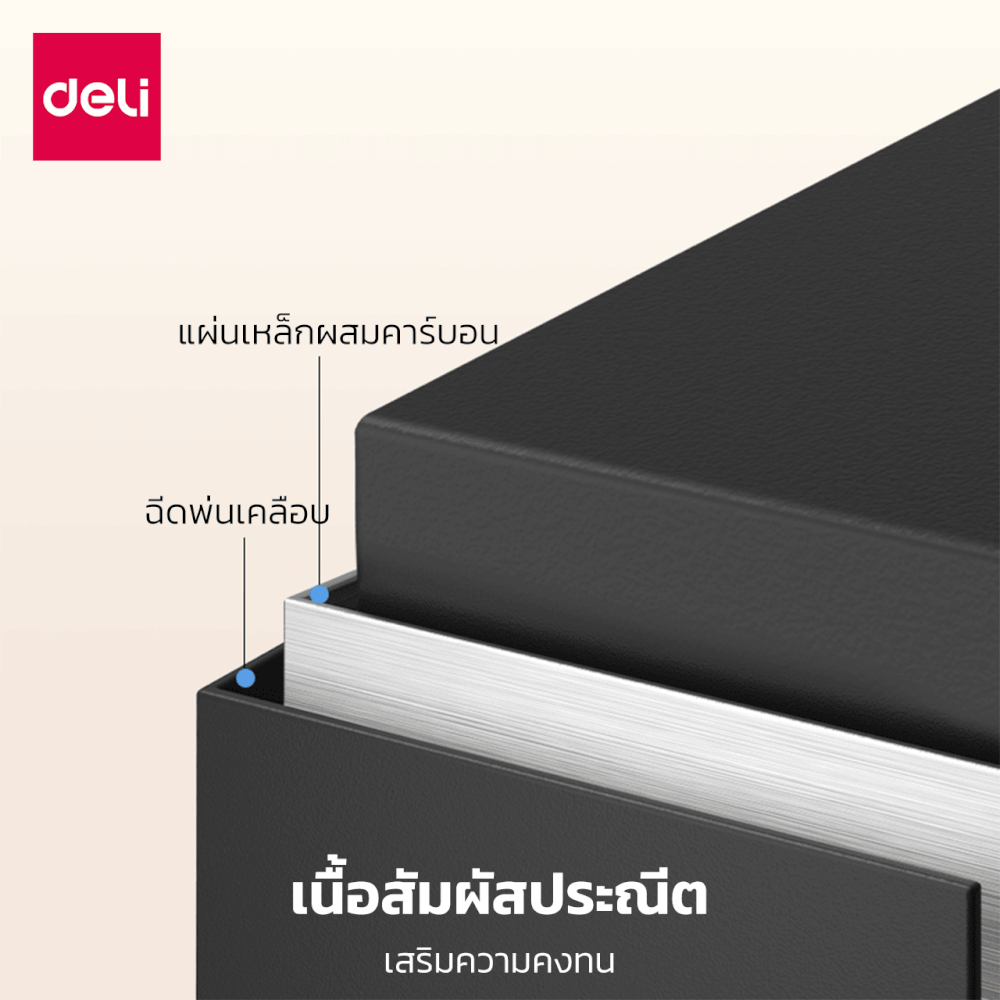 ตู้เซฟนิรภัย DELI ET520-BK-01 ขนาด 31X20X20 CM 6.4KG สีดำ