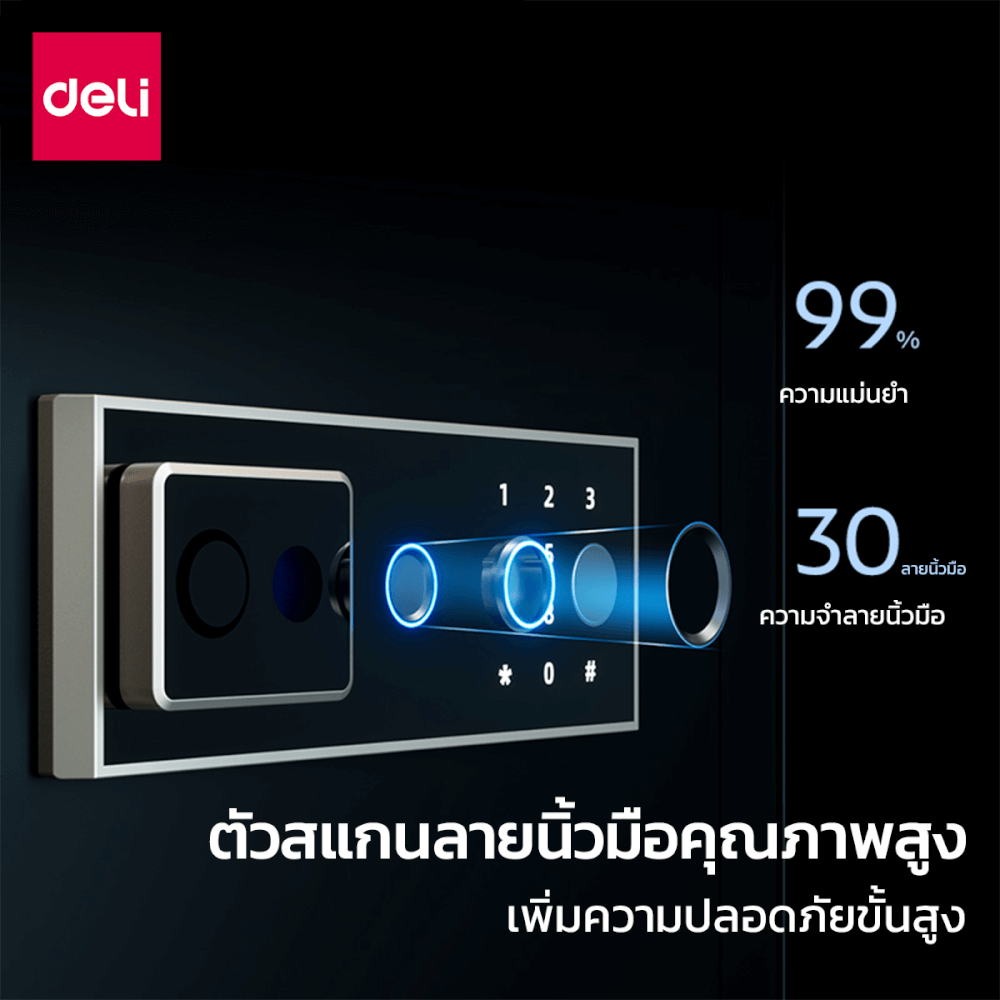ตู้เซฟนิรภัย DELI AE801-BK-01 สีดำ