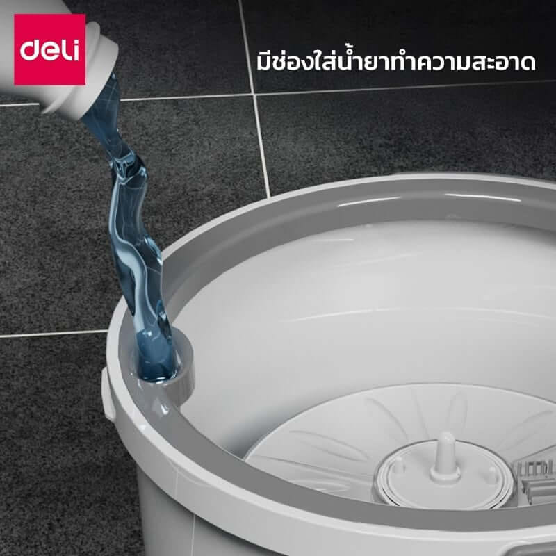 ผ้าม็อบถูพื้น DELI VS1053-GR-05 แบบกลม 5ชิ้น_3