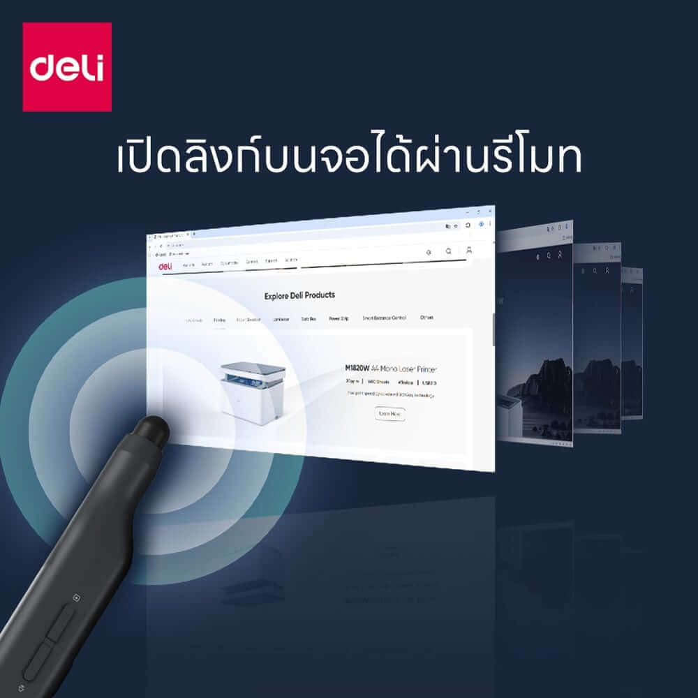 เลเซอร์พอยเตอร์ DELI ES003-G-PK-01 เลเซอร์สีเขียว สีชมพู