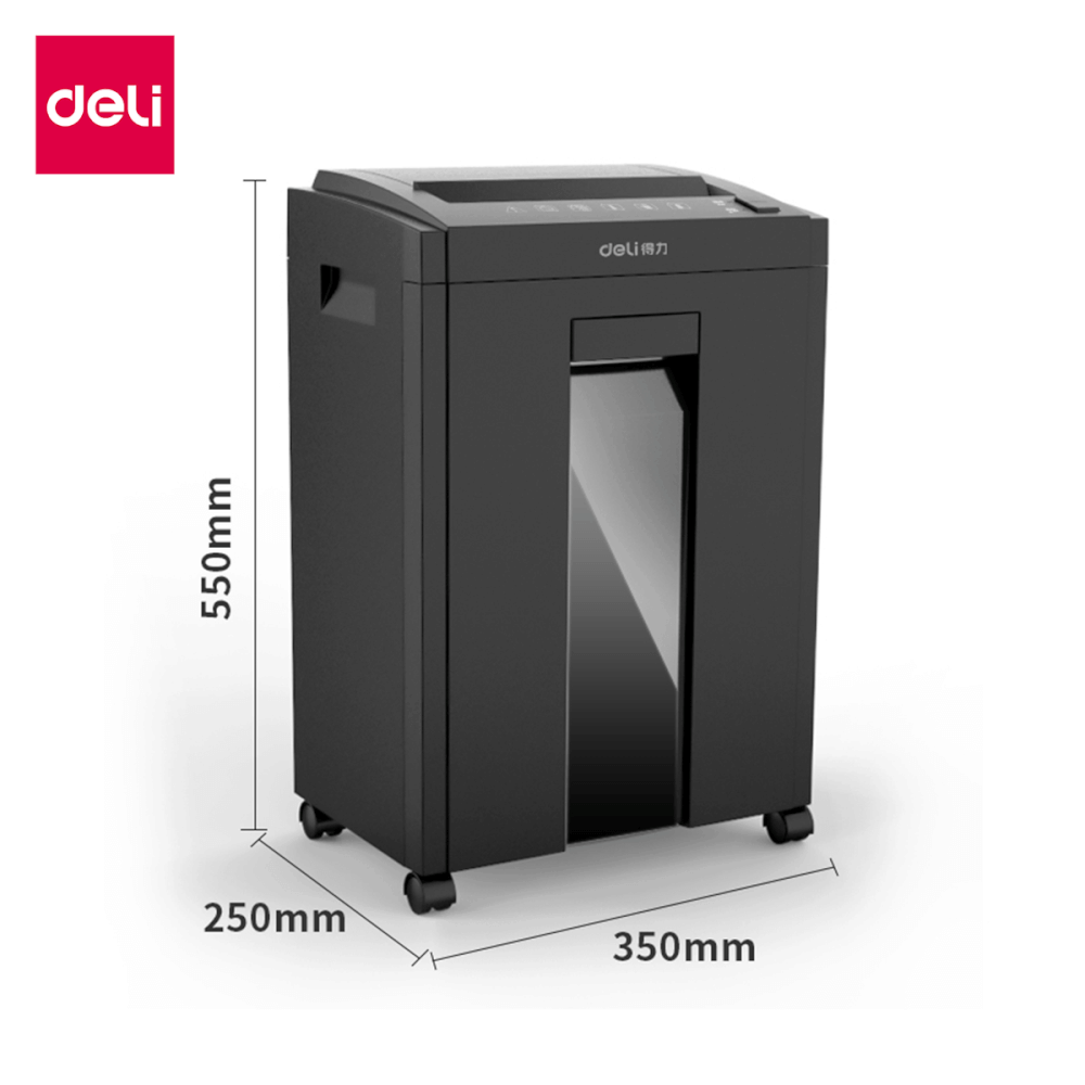 เครื่องทำลายเอกสารอัตโนมัติ 23ลิตร DELI E9952-GR-01 สีดำ