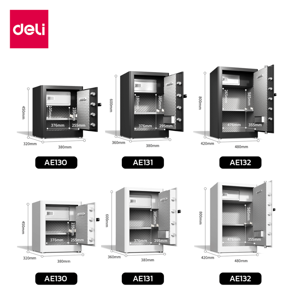 ตู้เซฟนิรภัย DELI AE130-BK-01 สีดำ
