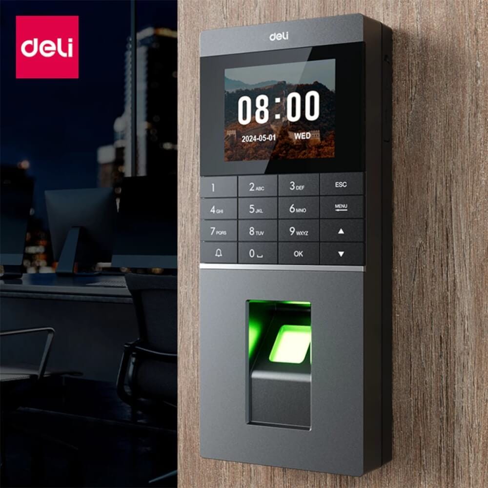 เครื่องบันทึกเวลาเข้างาน DELI ES602-GR-01 สีดำ_5