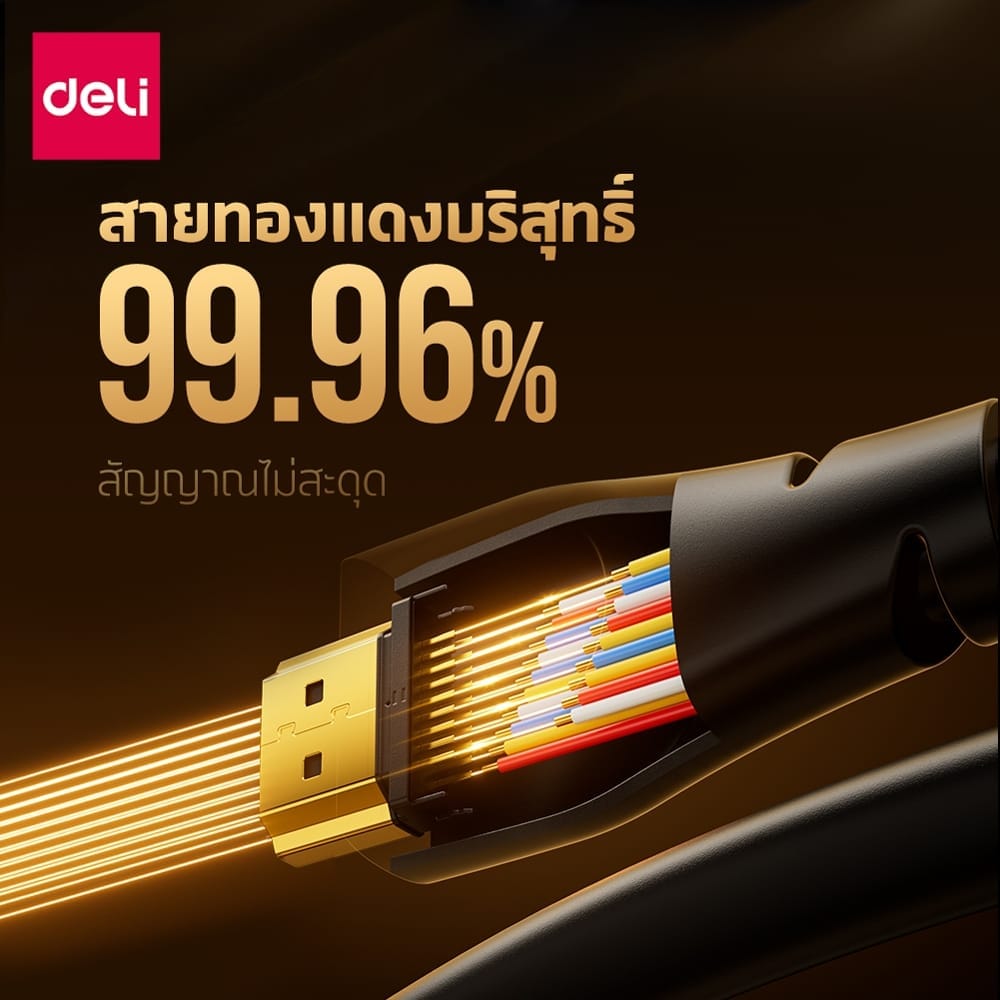 สาย HDMI DELI ET860(02)-BK-01 4K 2ม. สีดำ