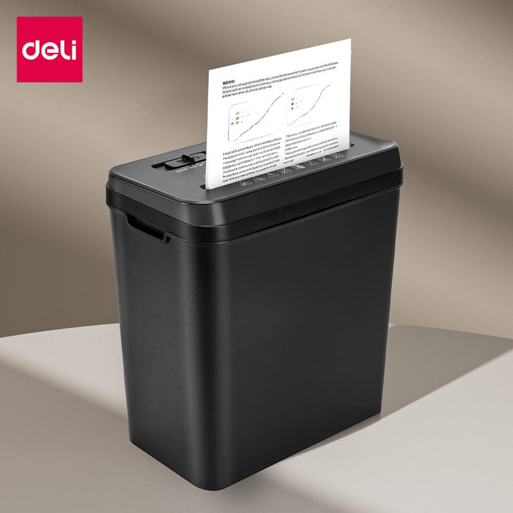 เครื่องทำลายเอกสาร DELI ET104SC-BK-01 15ลิตร สีดำ