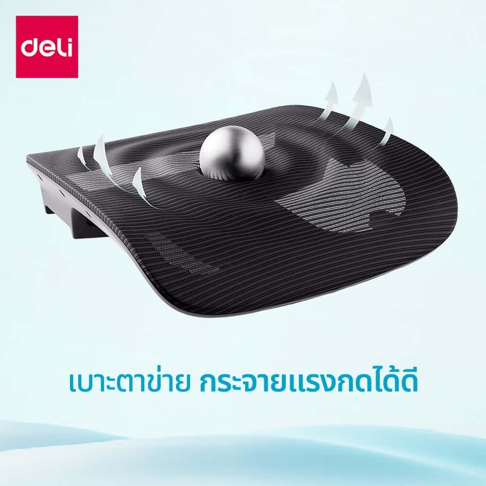 เก้าอี้ทำงาน DELI E4991-WH-01 มีที่พักเท้า สีขาว