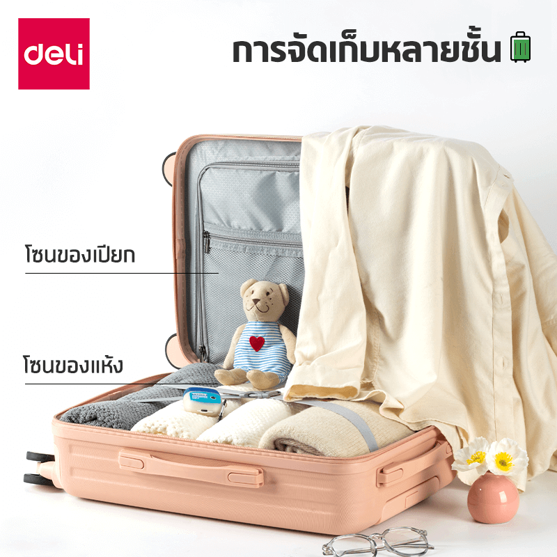 กระเป๋าเดินทางล้อลาก DELI EH1054-BK-20-01 20นิ้ว สีดำ_6