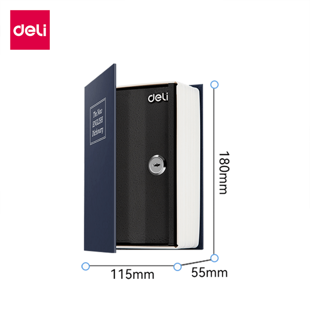 เซฟสมุด เซฟหนังสือ DELI ET640-BL-01 กุญแจ_6