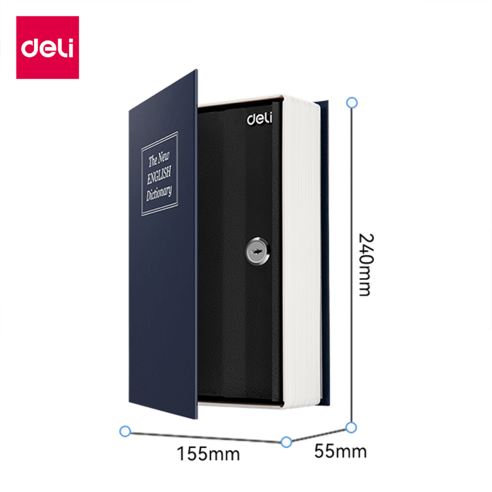 เซฟสมุด เซฟหนังสือ DELI ET641-BL-01 กุญแจ_6