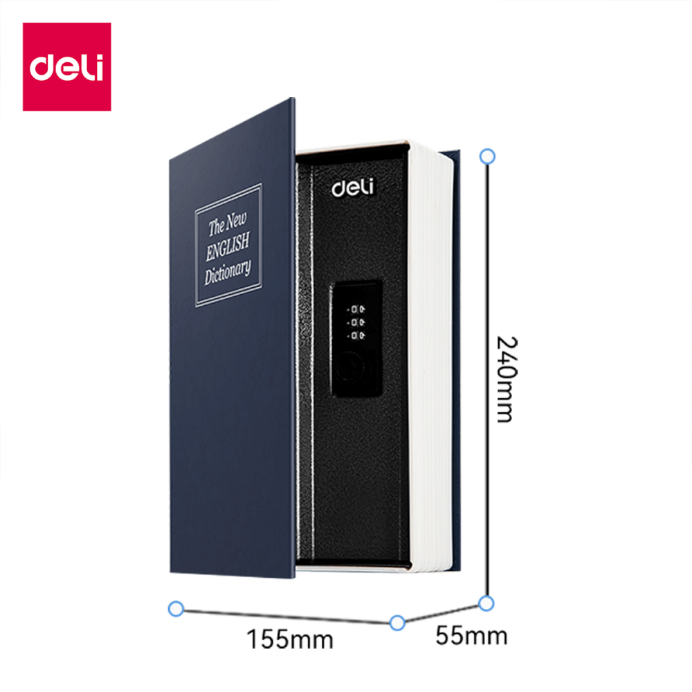 เซฟสมุด เซฟหนังสือ DELI ET647-BL-01 ปลดล็อคด้วยรหัส