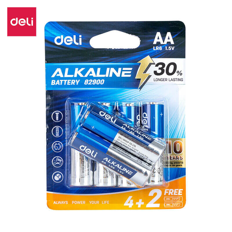 ถ่านอัลคาไลน์ AA DELI E82900-BL-01 6 ก้อน